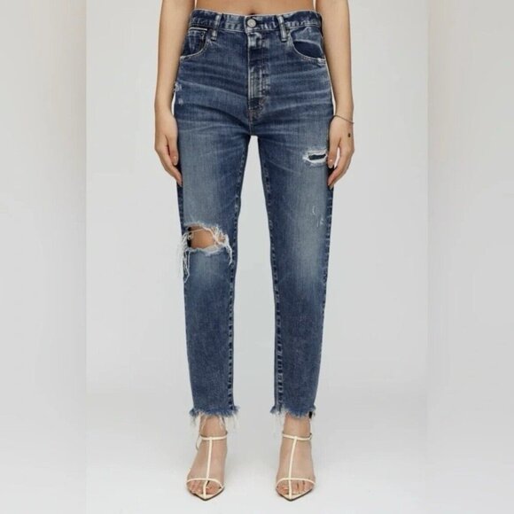 MOUSSY Vintage Adrian Friend Jeans Jean Blue Distressed Size 25 - Picture 10 of 11